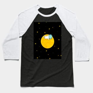 Cat and a moon, minimalist Baseball T-Shirt